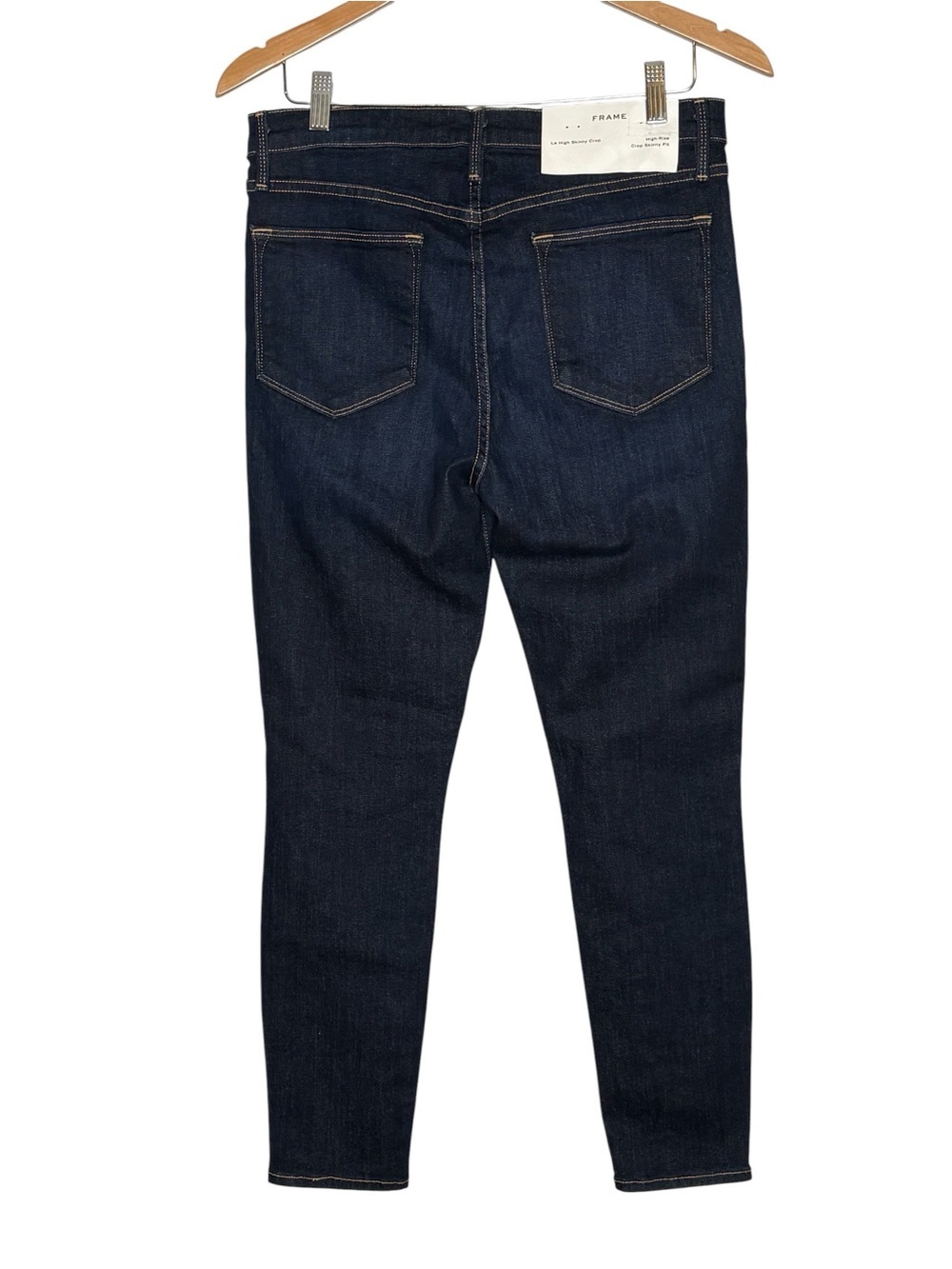 NWT FRAME Le High Skinny Crop Jeans in Dame Dark Wash • Size 31 • $258 - Picture 7 of 16